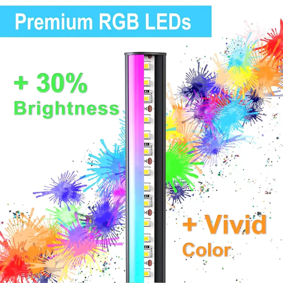 Smart RGB Dream Colour Floor Lamp. Free  Standing Mood Light with APP & Remote Control